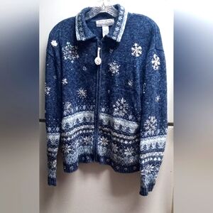 ∆-Heirloom Collectibles Christmas 2004 Collection Selburose Patterned Sweater-XL